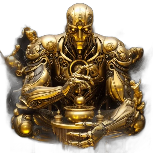 jewelry, robot, crown, sword transparent PNG cut-out