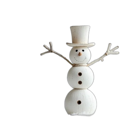 hat, 3d render, snow, white transparent PNG cut-out