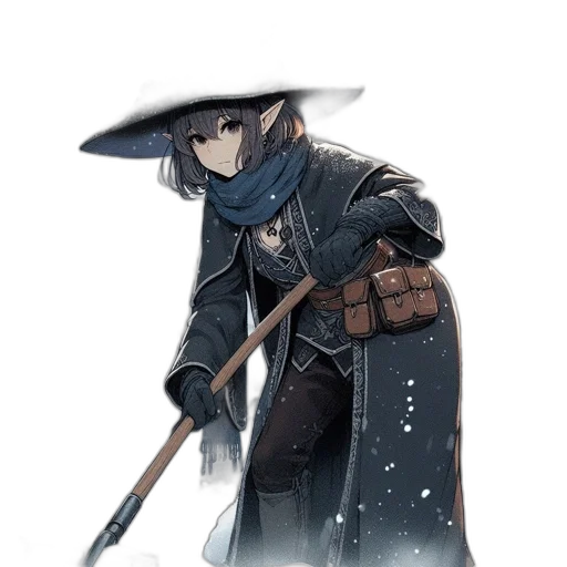 staff, hat, sword, weapon transparent PNG cut-out