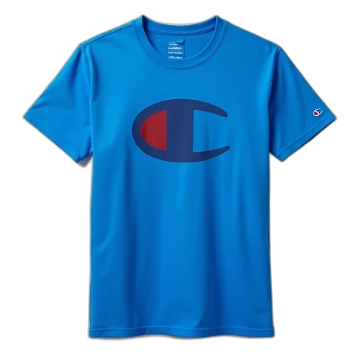 blue, champion, shirt, shown transparent PNG cut-out
