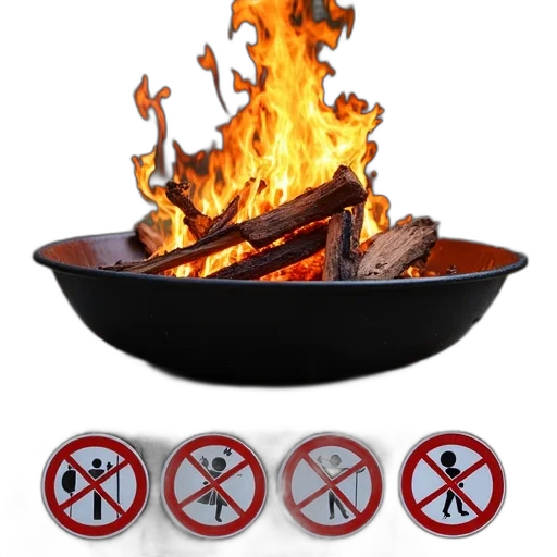 food, fire, black, metal transparent PNG cut-out