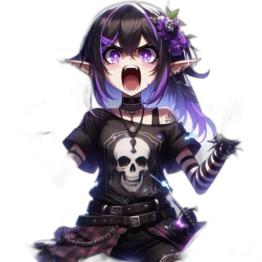 weapon, staff, creature, dress transparent PNG cut-out