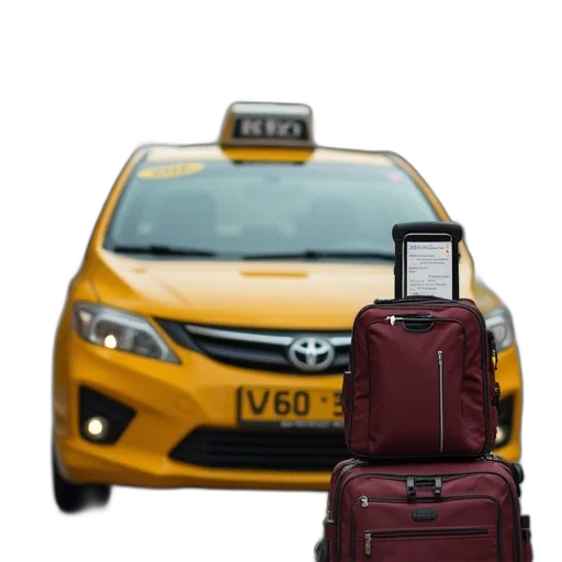 car, staff, yellow, taxi transparent PNG cut-out
