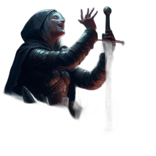 staff, sword, weapon, jacket transparent PNG cut-out