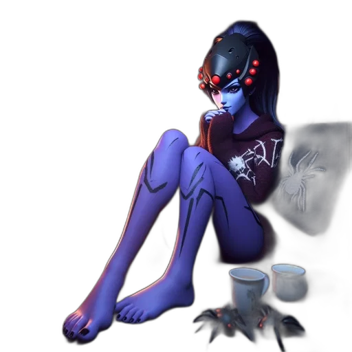 robot, mask, creature, staff transparent PNG cut-out