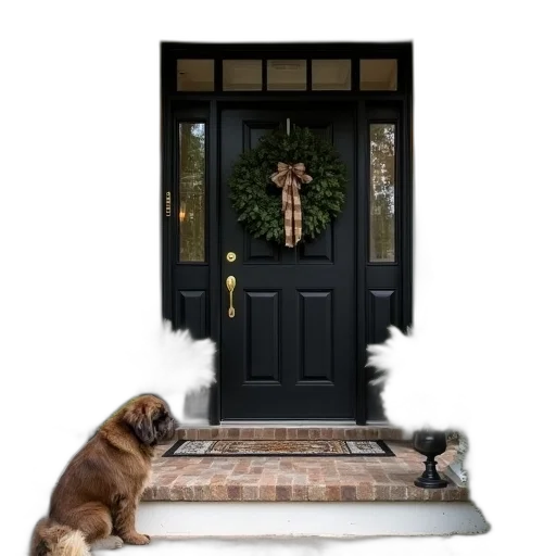 furniture, snow, black, door transparent PNG cut-out