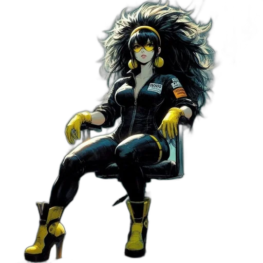hair, comic book art, concept art, cartoon transparent PNG cut-out
