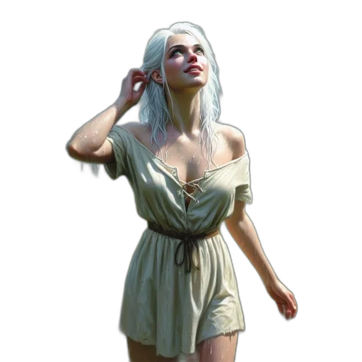 dress, face, creature, jewelry transparent PNG cut-out
