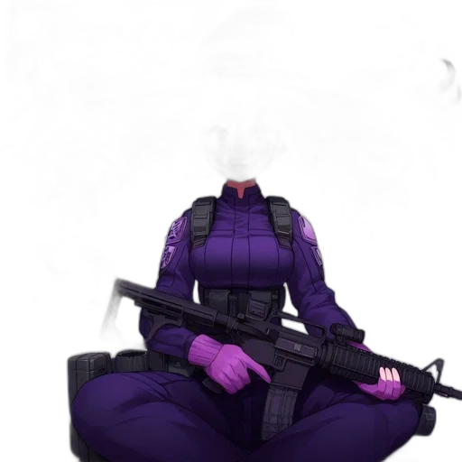 weapon, jacket, robot, staff transparent PNG cut-out