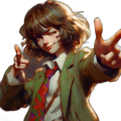 jacket, face, staff, pixel art transparent PNG cut-out
