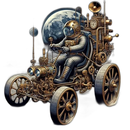 car, robot, fantasy art, concept art transparent PNG cut-out