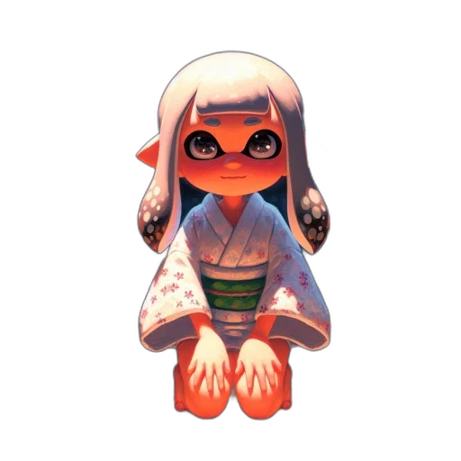 creature, mask, dress, staff transparent PNG cut-out