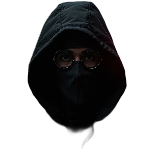 mask, jacket, face, staff transparent PNG cut-out
