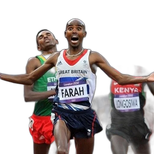 runner, great, britain, lead transparent PNG cut-out