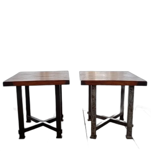 furniture, 3d render, pair, rustic transparent PNG cut-out