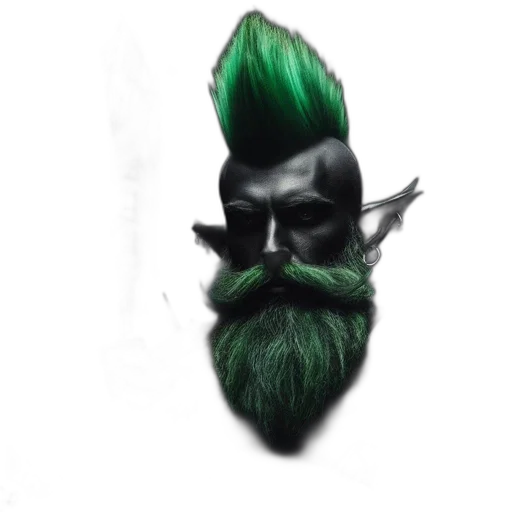 mask, hair, face, creature transparent PNG cut-out