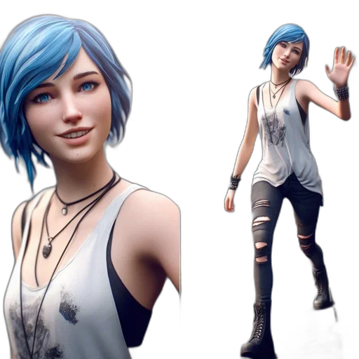concept art, fantasy art, 3d render, cyberpunk transparent PNG cut-out