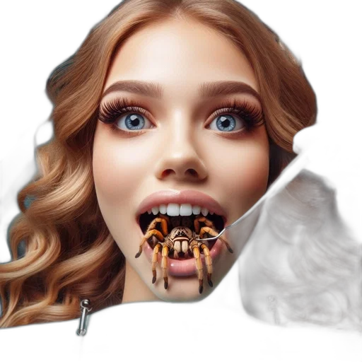 face, mask, hair, creature transparent PNG cut-out