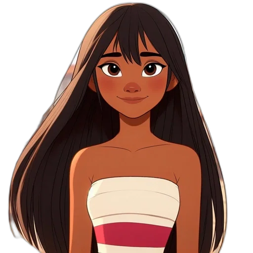 hair, dress, face, cartoon transparent PNG cut-out