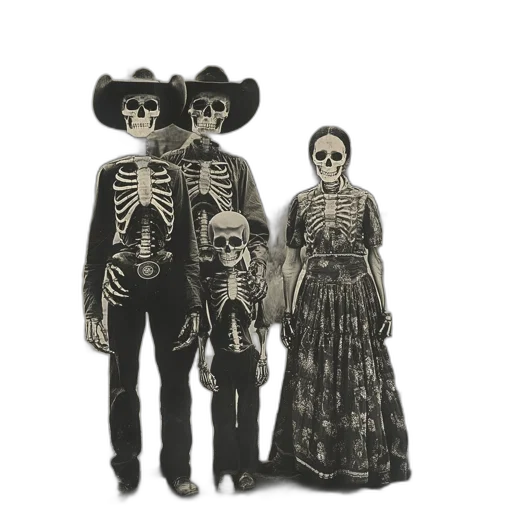 dress, mask, monochrome, four transparent PNG cut-out