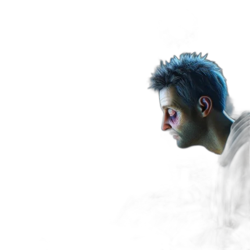 face, photorealistic, concept art, 3d render transparent PNG cut-out