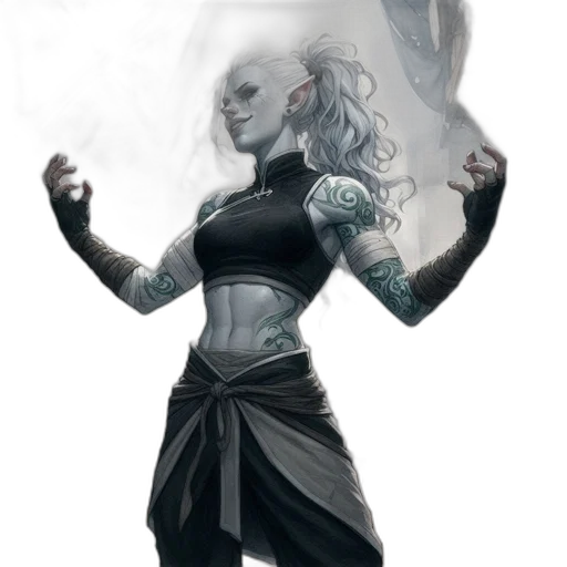 staff, dragon, mask, fantasy art transparent PNG cut-out