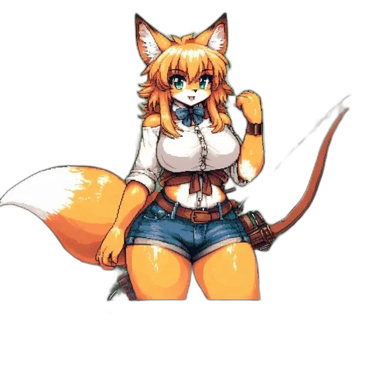 staff, animal, pixel art, anime transparent PNG cut-out