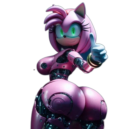 robot, concept art, 3d render, cyberpunk transparent PNG cut-out