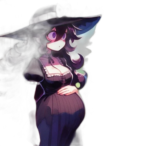 dress, mask, hat, staff transparent PNG cut-out