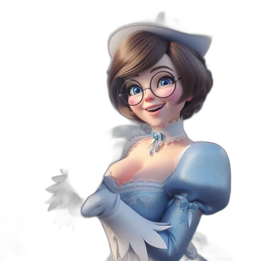 dress, staff, face, robot transparent PNG cut-out