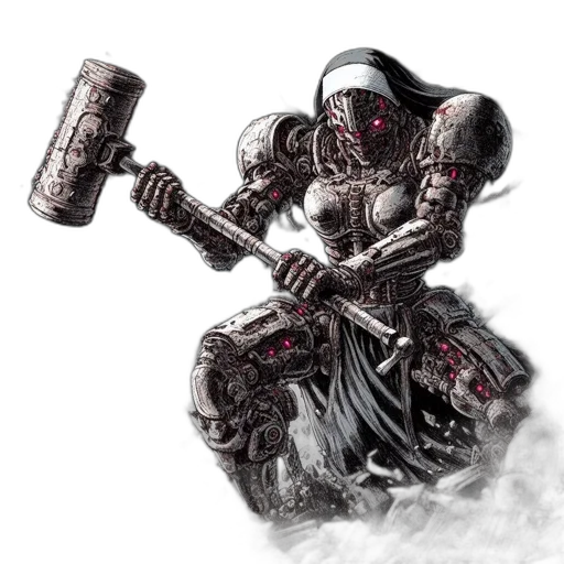 robot, sword, weapon, concept art transparent PNG cut-out