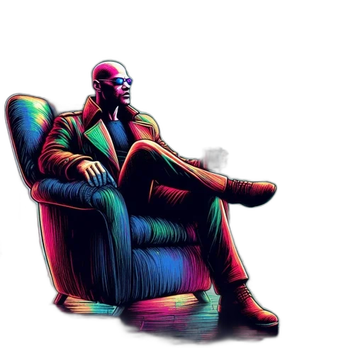 jacket, robot, furniture, cyberpunk transparent PNG cut-out
