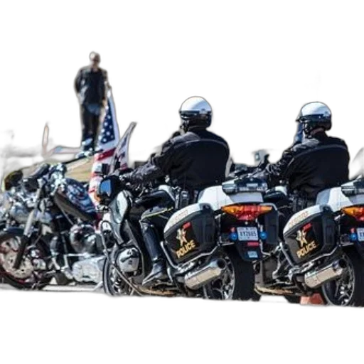group, police, officers, motorcycles transparent PNG cut-out