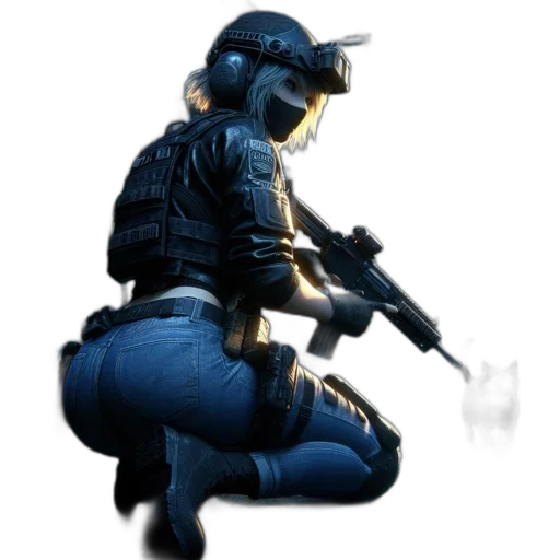 weapon, jacket, robot, concept art transparent PNG cut-out