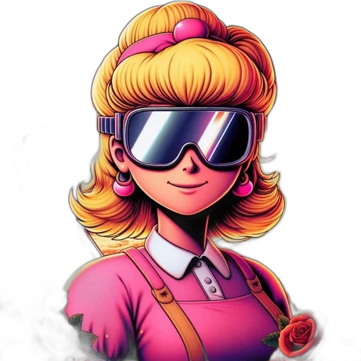 staff, cartoon, vaporwave, anime transparent PNG cut-out