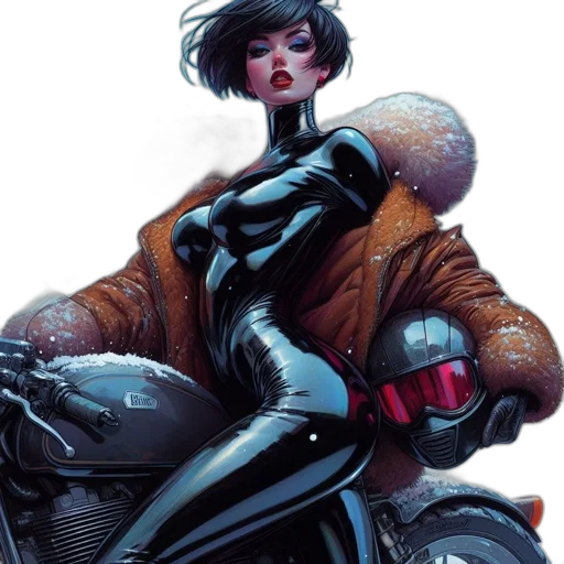 jacket, comic book art, concept art, cyberpunk transparent PNG cut-out