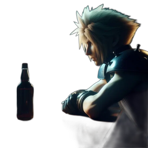 bottle, hair, robot, dragon transparent PNG cut-out