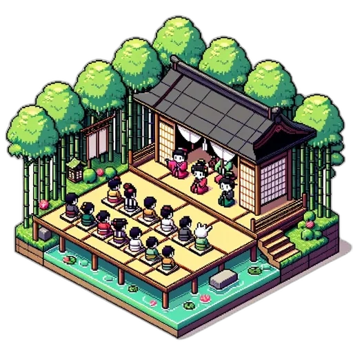 furniture, staff, building, pixel art transparent PNG cut-out