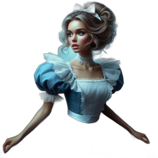 dress, staff, crown, face transparent PNG cut-out