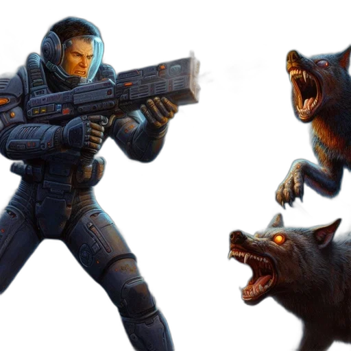concept art, 3d render, comic book art, fantasy art transparent PNG cut-out