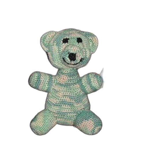 3d render, crocheted, teddy, bear transparent PNG cut-out