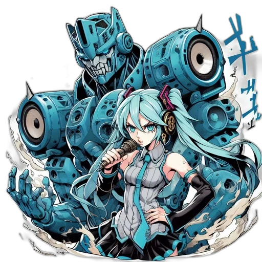 robot, weapon, concept art, cyberpunk transparent PNG cut-out