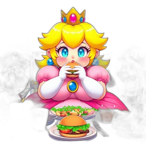 food, crown, dress, pixel art transparent PNG cut-out