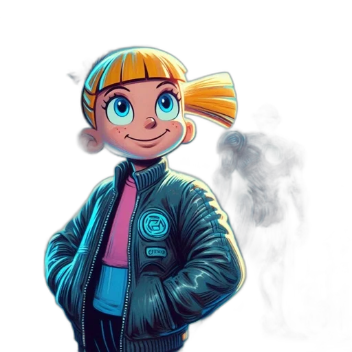 jacket, robot, staff, face transparent PNG cut-out