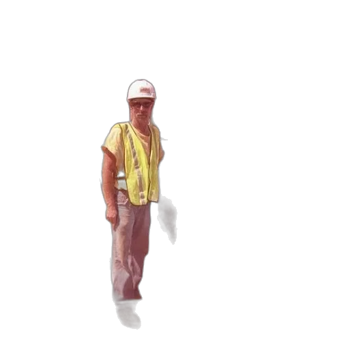 staff, jacket, hat, face transparent PNG cut-out