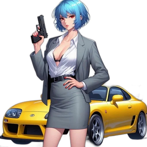weapon, car, dress, jacket transparent PNG cut-out