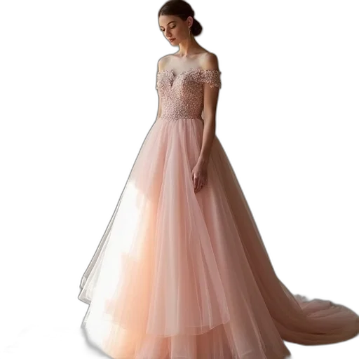 dress, photorealistic, 3d render, concept art transparent PNG cut-out