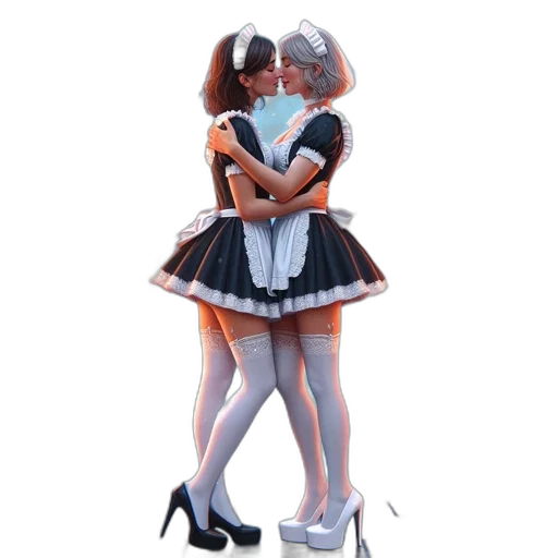 dress, mask, robot, 3d render transparent PNG cut-out