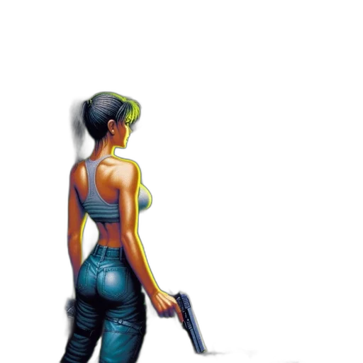 weapon, staff, concept art, cyberpunk transparent PNG cut-out