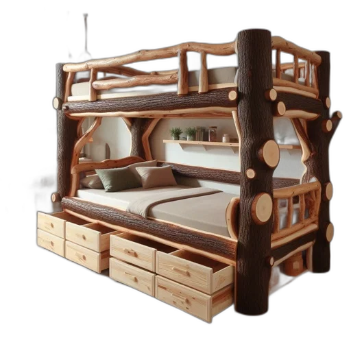 furniture, 3d render, earth tones, bedroom transparent PNG cut-out